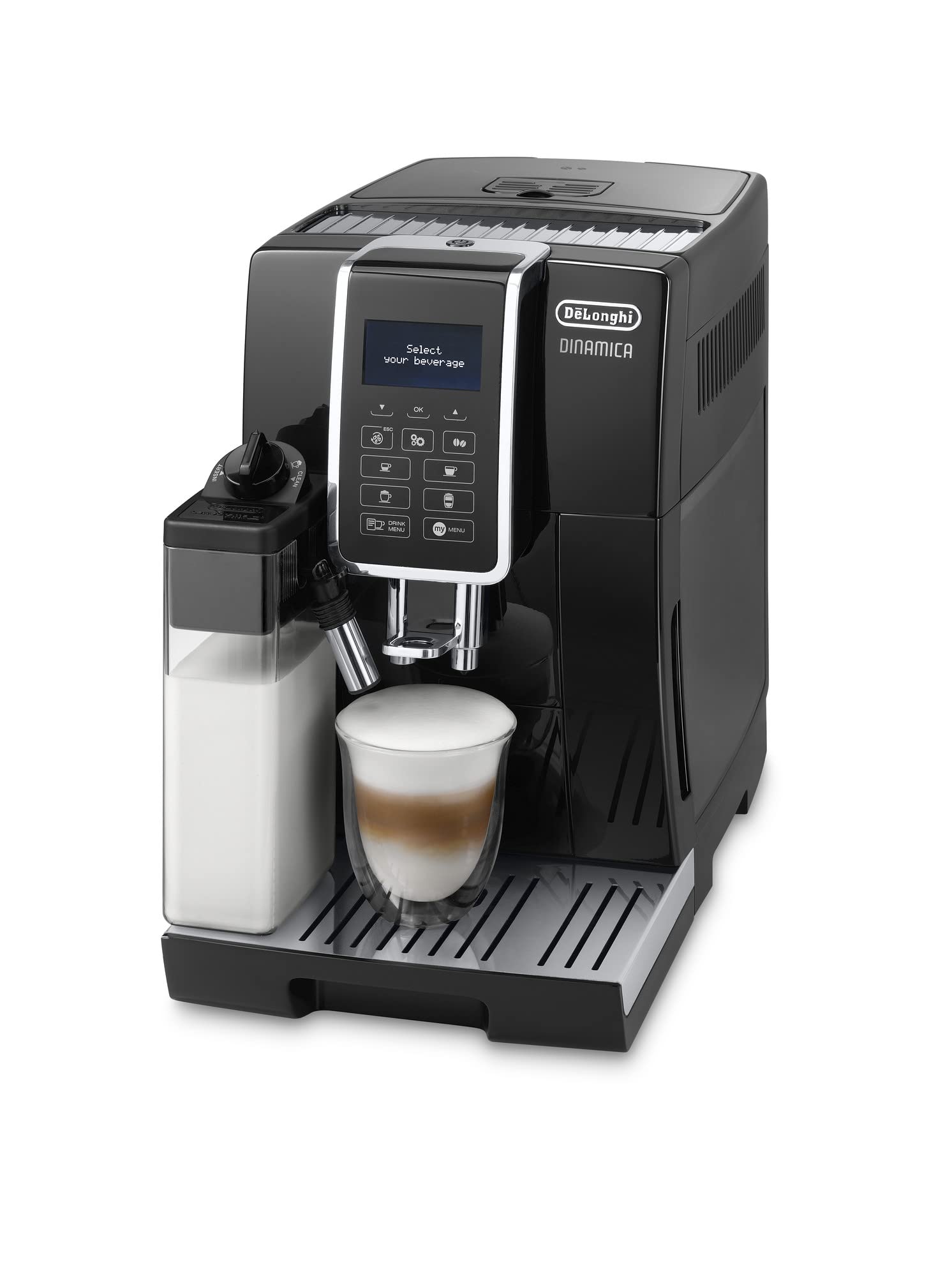 CaffeMecano - Dinamica Machine a Café Grain Cappuccino et Expresso, 1.8L, Noir