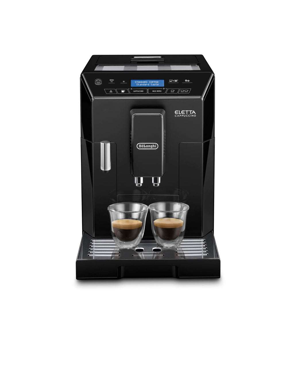 CaffeMecano - Eletta, Machine expresso avec broyeur, technologie exclusive boissons lactées, 2L,Noir