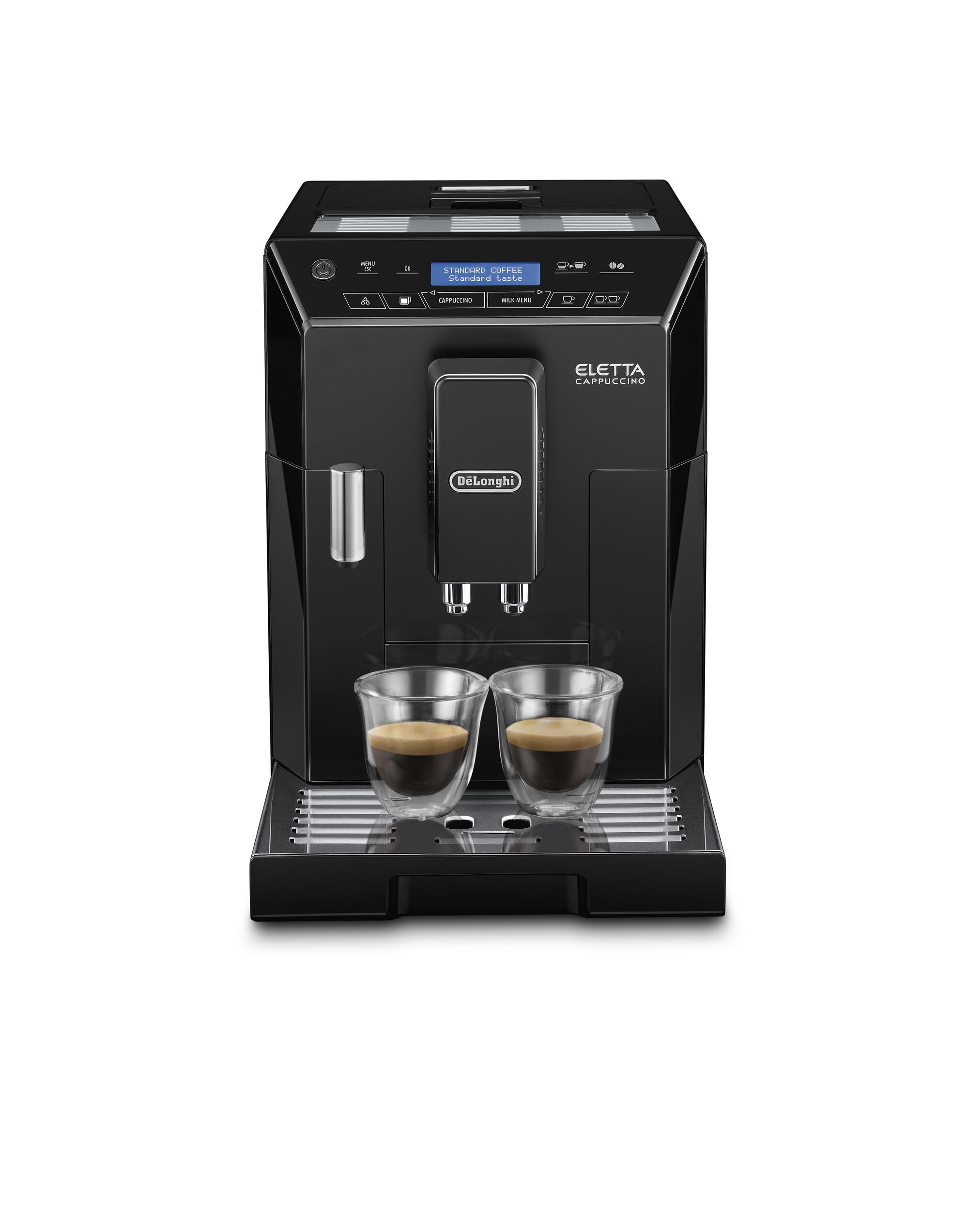 CaffeMecano - Eletta, Machine expresso avec broyeur, technologie exclusive boissons lactées, 2L,Noir