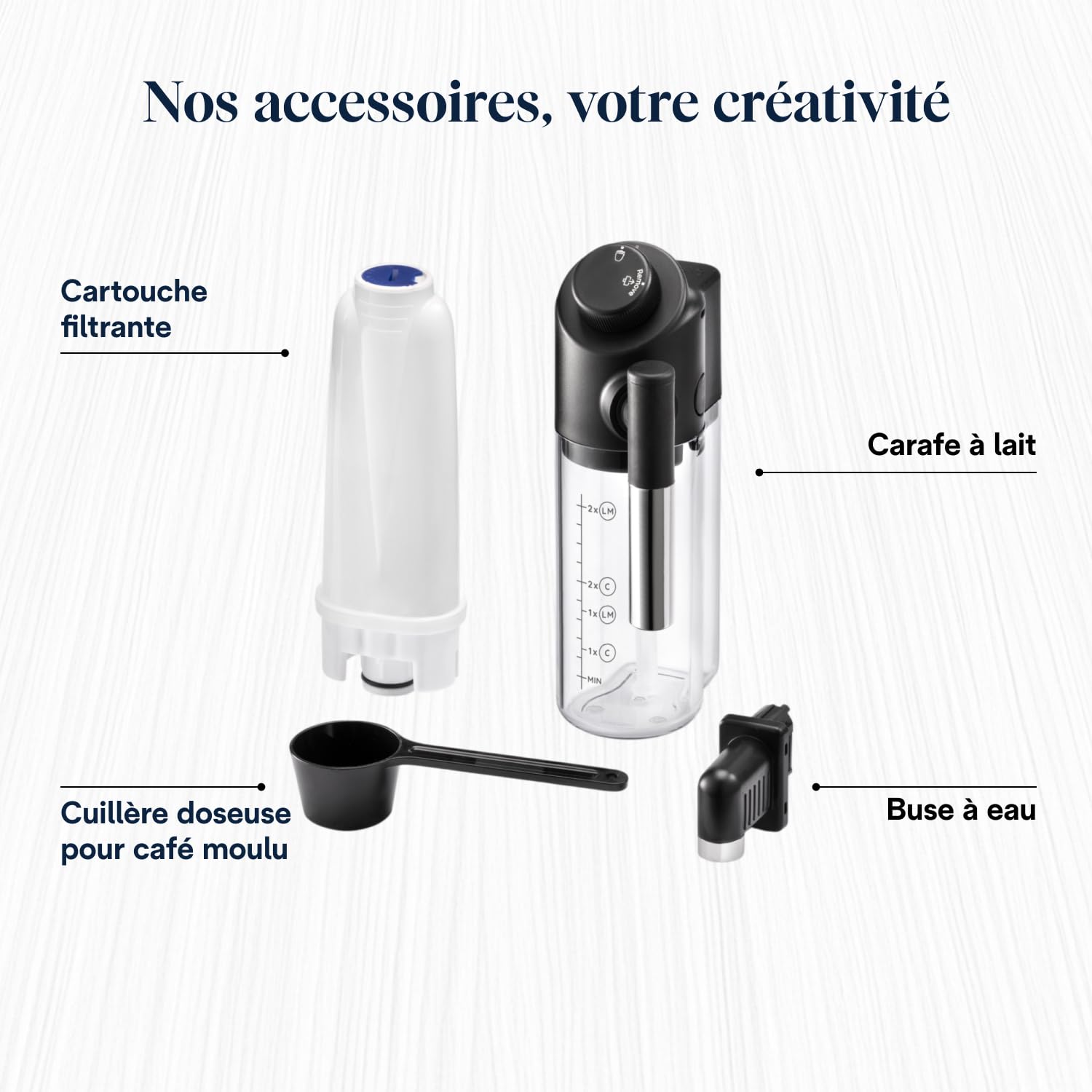 CaffeMecano - Magnifica Evo - Perfetto Machine à Café Automatique avec LatteCrema Mousseur à Lait Automatique, Argent et Noir