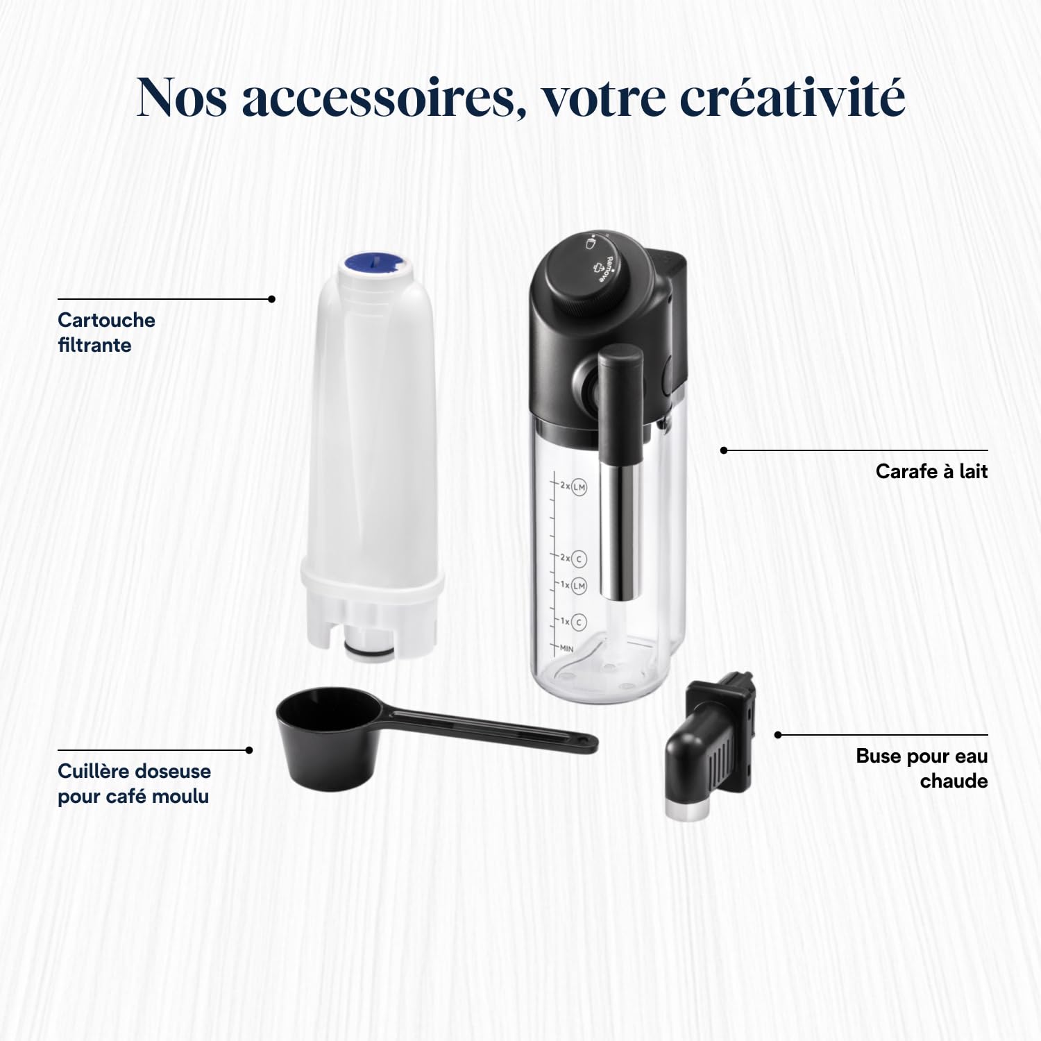 CaffeMecano - Magnifica Start - Perfetto Machine à Café Automatique avec LatteCrema Mousseur à Lait Automatique, Noir