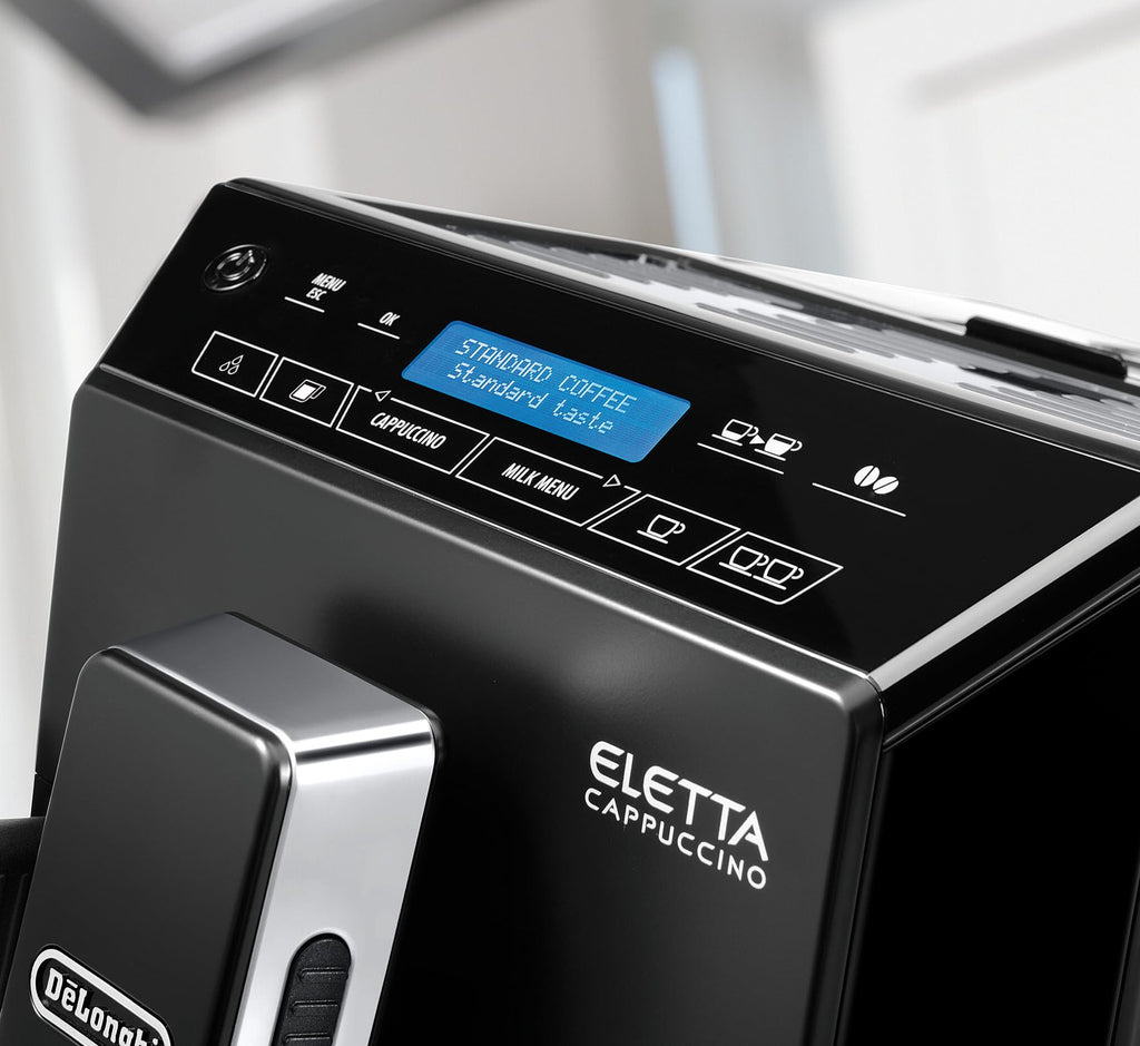 CaffeMecano - Eletta, Machine expresso avec broyeur, technologie exclusive boissons lactées, 2L,Noir
