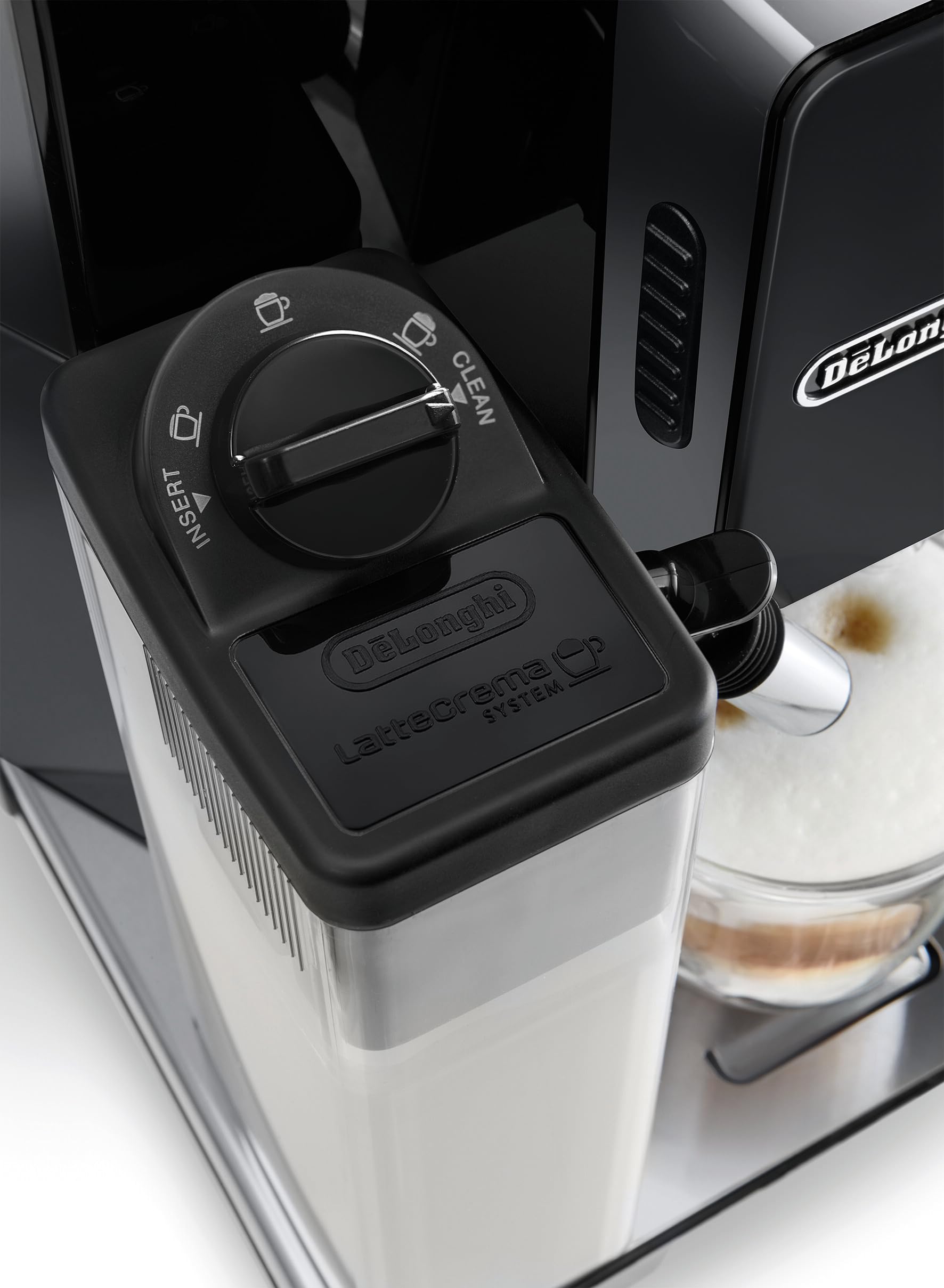 CaffeMecano - Eletta, Machine expresso avec broyeur, technologie exclusive boissons lactées, 2L,Noir