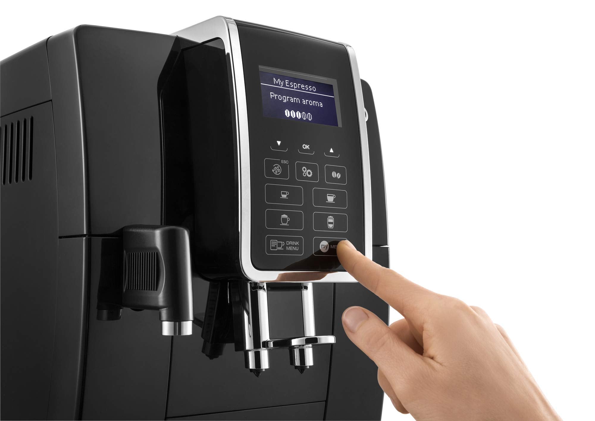 CaffeMecano - Dinamica Machine a Café Grain Cappuccino et Expresso, 1.8L, Noir