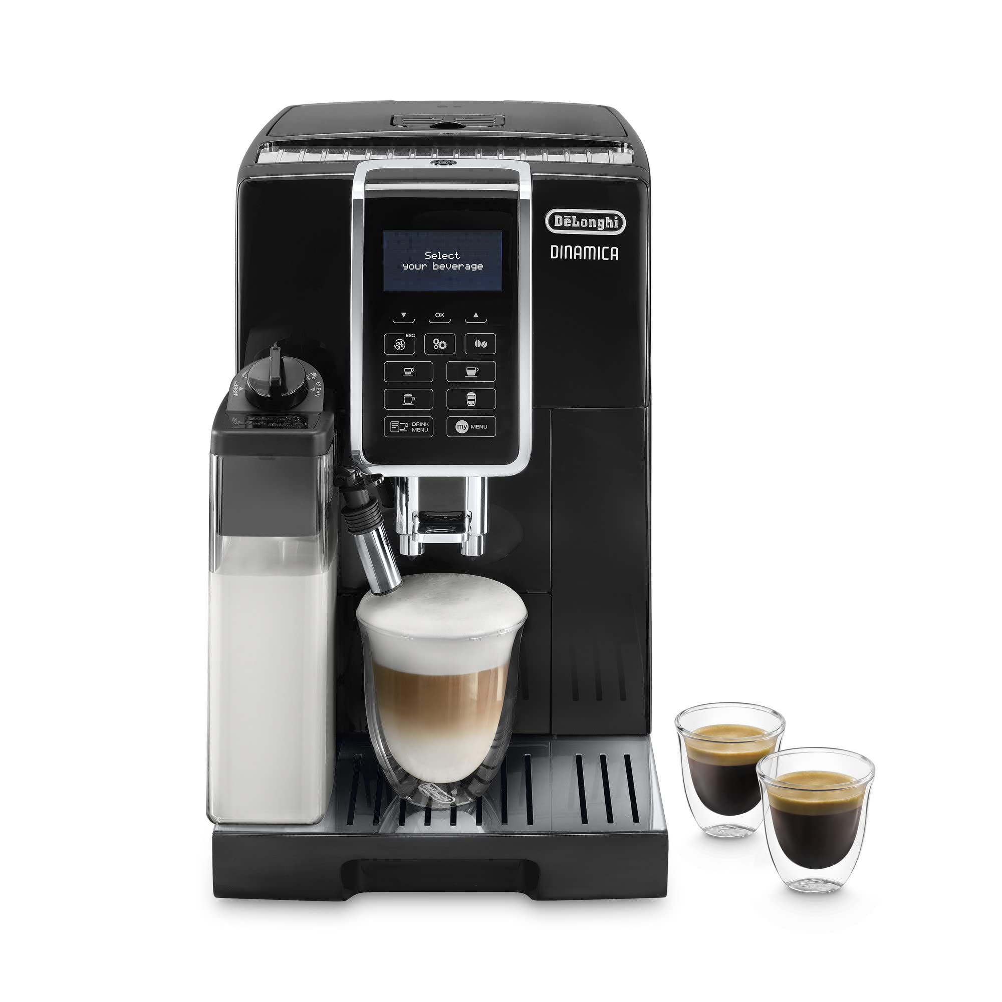 CaffeMecano - Dinamica Machine a Café Grain Cappuccino et Expresso, 1.8L, Noir
