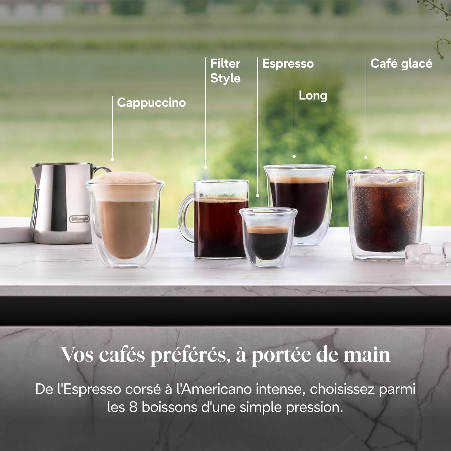 CaffeMecano - Rivelia - Perfetto Machine à Café Automatique, Mousseur à Lait Classique, Noir