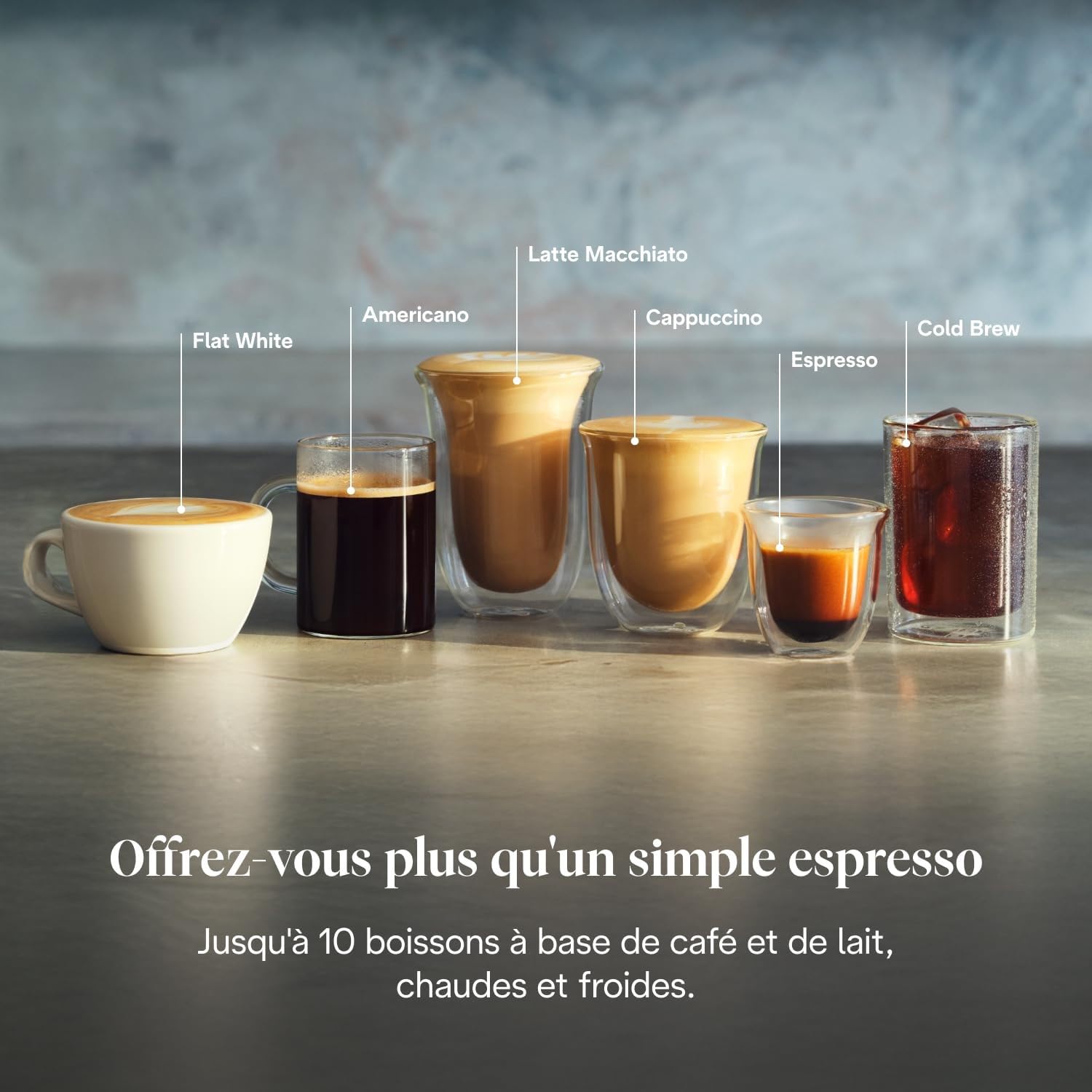 CaffeMecano - La Specialista Touch Machine à expresso avec moulin à café, fonction Cold Brew, métal