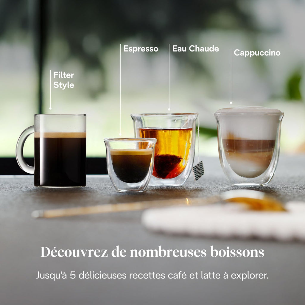 CaffeMecano - Magnifica Start - Perfetto Machine à Café Automatique avec LatteCrema Mousseur à Lait Automatique, Noir