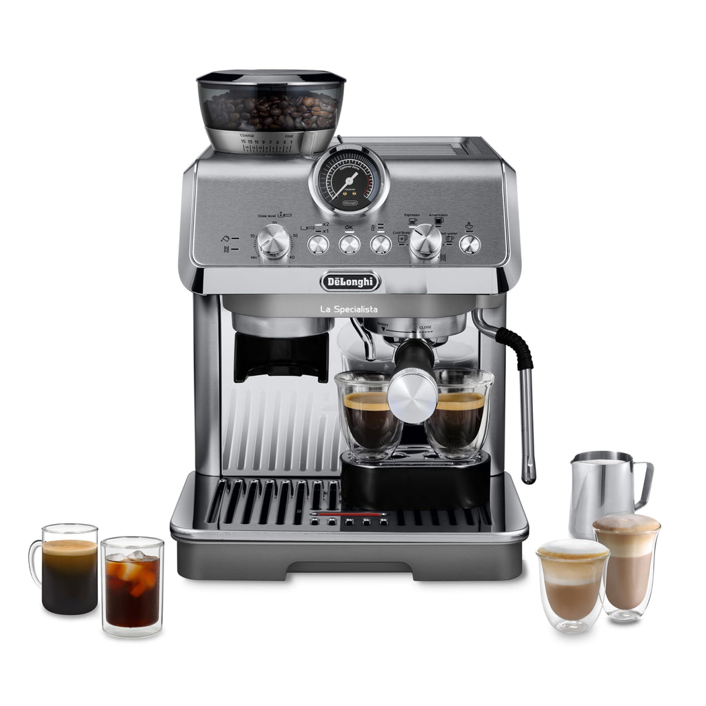 CaffeMecano - La Specialista Arte Evo, Machine à Café Espresso avec Fonction Cold Brew, Métal