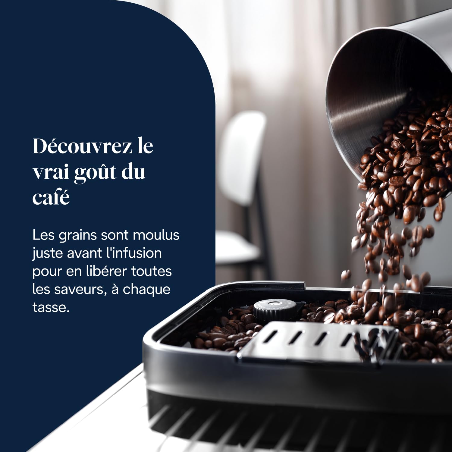CaffeMecano - Magnifica Evo - Perfetto Machine à Café Automatique avec LatteCrema Mousseur à Lait Automatique, Argent et Noir