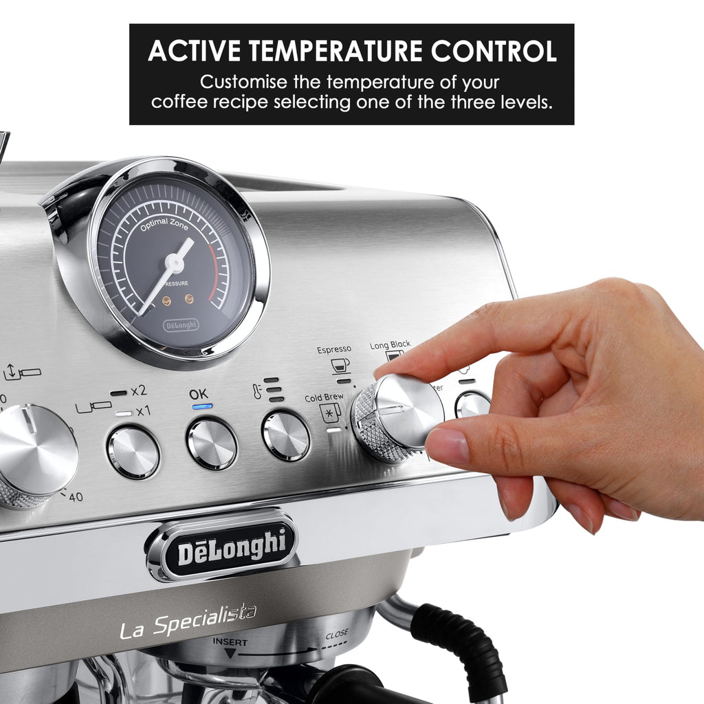 CaffeMecano - La Specialista Arte Evo, Machine à Café Espresso avec Fonction Cold Brew, Métal