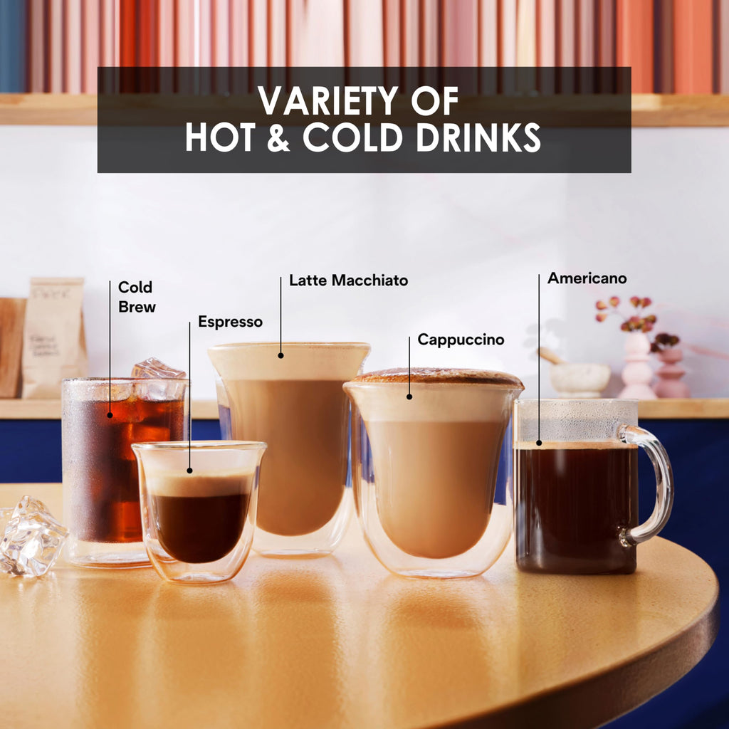 CaffeMecano - La Specialista Arte Evo, Machine à Café Espresso avec Fonction Cold Brew, Métal